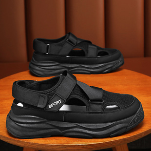 Hole Shoes Men's Shoes New Summer Men's Shoes Breathable Shoes Men's Beach Sandals Men's Toe Shoes sneaker Sandals