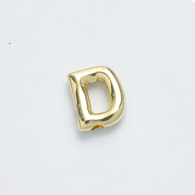 1 Piece 15.5*21.5*5.5mm Brass 14K Gold Plated Letter Pendant display picture 4