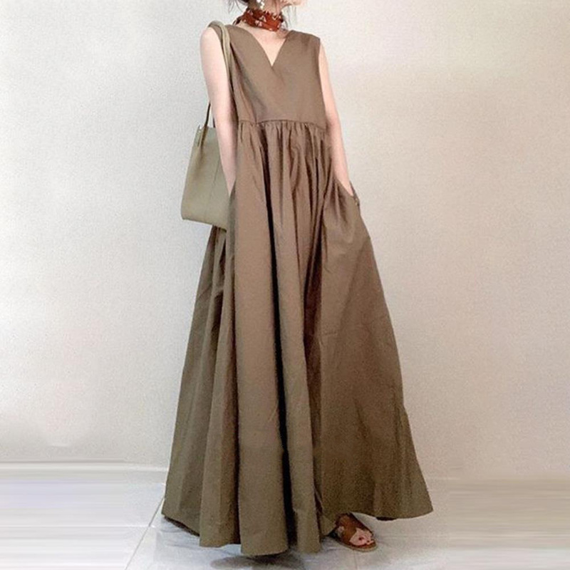 3 Colors in Stock Japanese Style 2026 Summer New High-Density Cotton Reversible Dress with Side Pockets Elegant Dress for Ladies 3 Colors in Stock Japanese Style 2026 Summer New High-Density Cotton Reversible Dress with Side Pockets Elegant Dress for Ladies