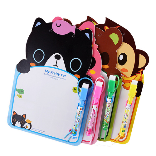 Children's erasable drawing board animal cartoon whiteboard boys and girls kindergarten gift double-sided graffiti drawing writing board