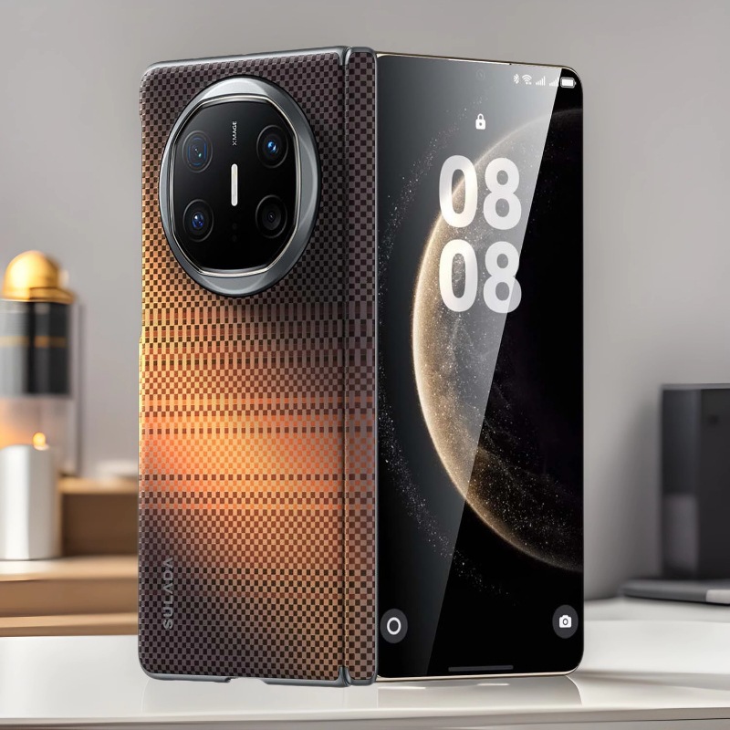 SULADA适用华为Mate X6编织纹磁吸magsafe手机壳X7中轴铰链保护套