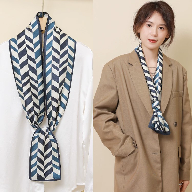 Silk Scarf Hairband (Suhang) long streamer 89×3.8 cm, lightweight gift box option