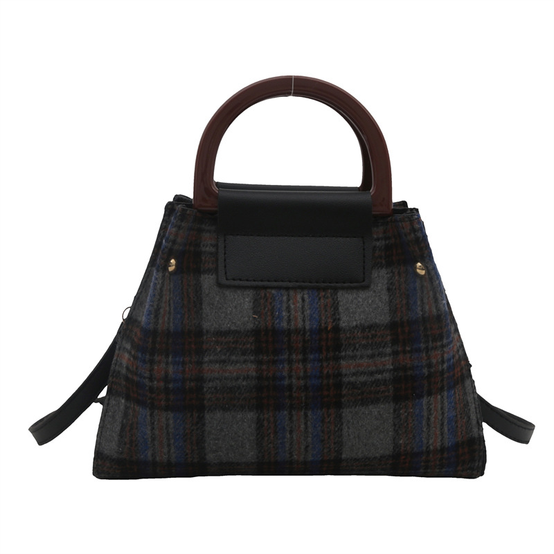 Bolso de mano para mujer nuevo bolso de concha de moda coreana 2024 otoño nicho alto sensor de paso a cuadros bandolera