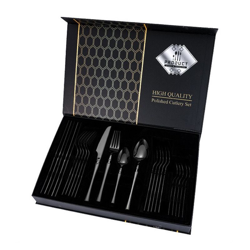 Trans-border Amazon Xiaoman cintura juego de vajilla de acero inoxidable hotel comida occidental cuchillo tenedor cuchara caja de regalo bistec cuchillo tenedor cuchara