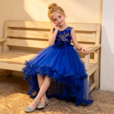 Детское платье, наряд маленькой принцессы, юбка, детская одежда, детский подиумный костюм, подходит для подростков, в цветочек