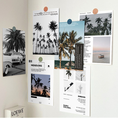 10 pieces of new artistic niche travel cards postcards for home indoor wall self-adhesive decoration