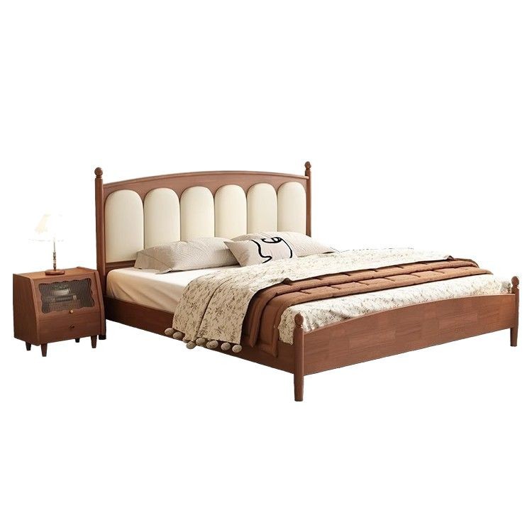 Cama de madera sólida 1.5m 1.8m niños y niñas nubes de bolso suave cabecera de cama nuevo cojín cómodo