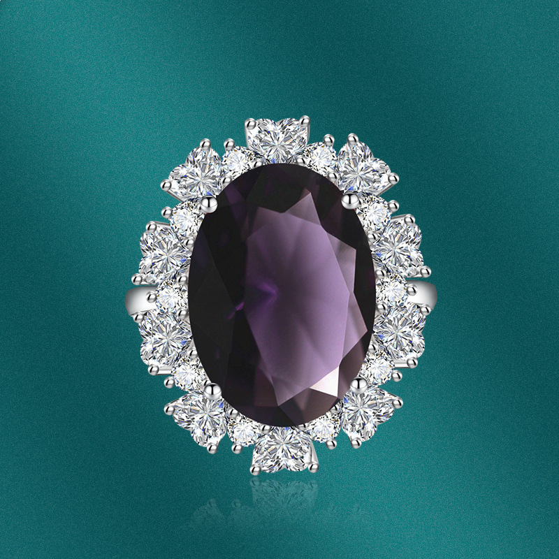 Nouveau Incrusté Grand Diamant Émeraude Rétro Gemmes De Couleur De Cuivre Anneau Ouverture Réglable display picture 3