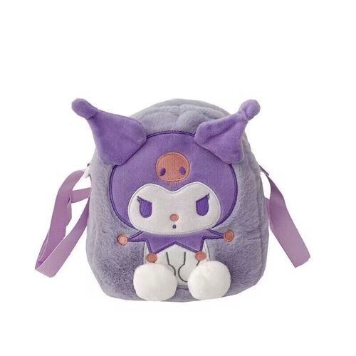 Cartoon Fashion Plush Doll Girl Heart Shoulder Bag Kurome Melody Doll Bag Gift Accessories Crossbody Bag