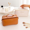 new pattern Light extravagance capacity portable fashion Cosmetic Opening pillow design zipper Cosmetics Storage bag