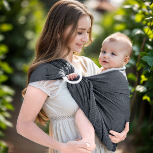 Sears Double-Ring Baby Sling Mesh Breathable Baby Outing Simple Sling Summer Cross-Border Amazon Supply