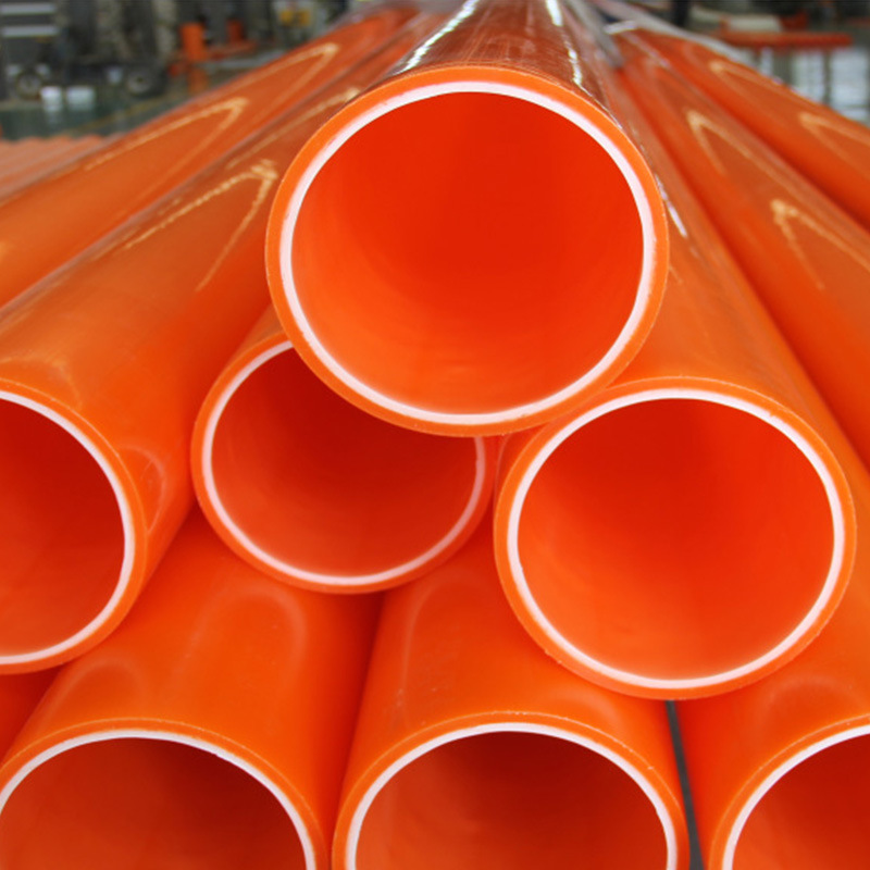 mpp电力管橘黄色高压电缆穿线保护套管110-160开挖直埋拖拉管管道