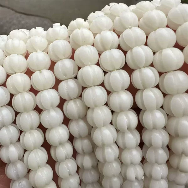 Natural Bodhi Root Pumpkin Beads, Multi-Treasure Lotus, White Point Lotus, Ruyi Pattern Beads, Carved Bodhi Root DIY Loose Beads