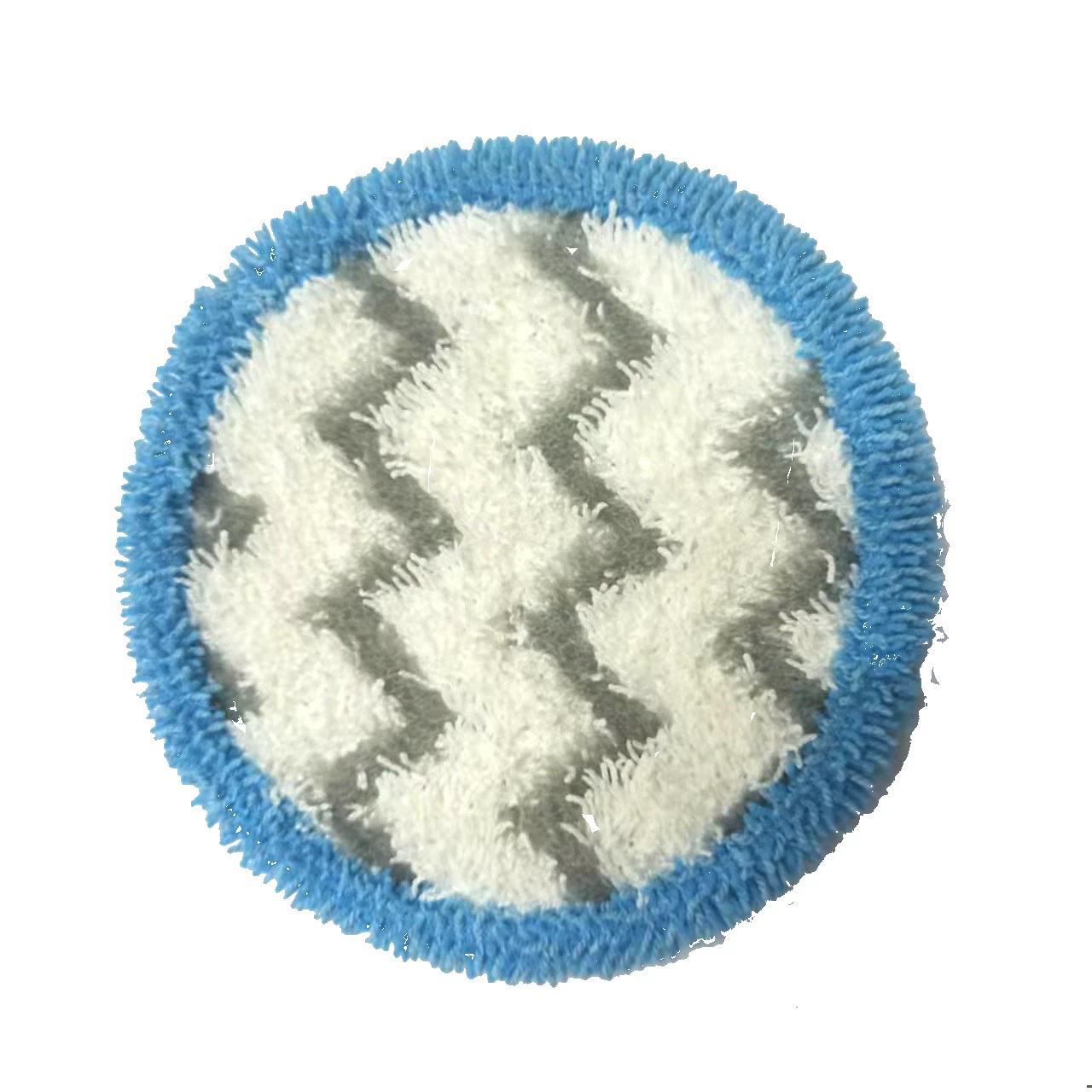 энгейдж T12 Mop Pad - круглое микрофибровое полотно с синей каймой; 2 стиля: синяя лента и вышивка квадратного отверстия