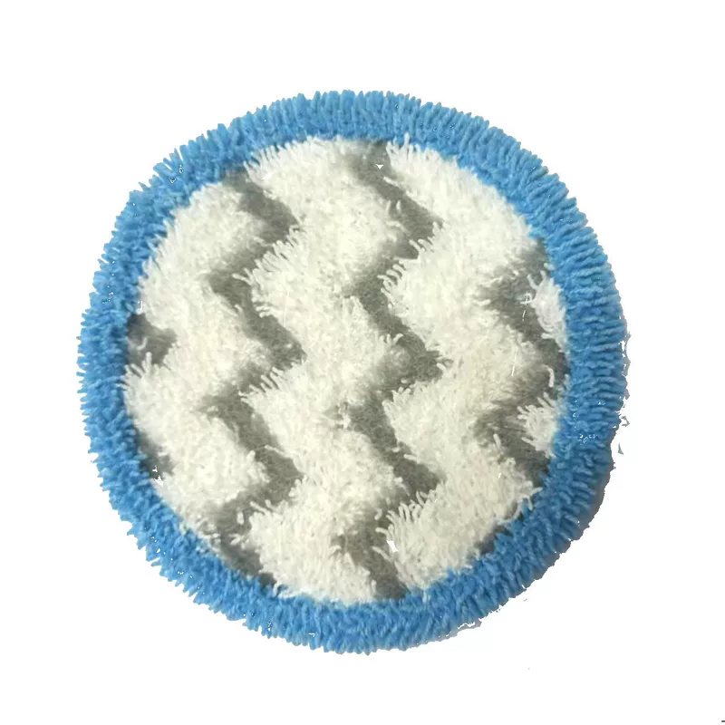 энгейдж T12 Mop Pad - круглое микрофибровое полотно с синей каймой; 2 стиля: синяя лента и вышивка квадратного отверстия