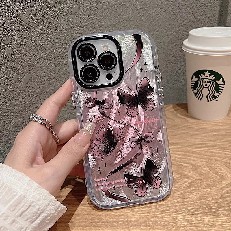 Ink Butterfly – Passende Früchte-Hülle für iPhone 16 Pro, Neue Cartoon-Hülle für iPhone 15 Pro Max, Personalisierte Hülle für iPhone 13/14/12_voghion.com