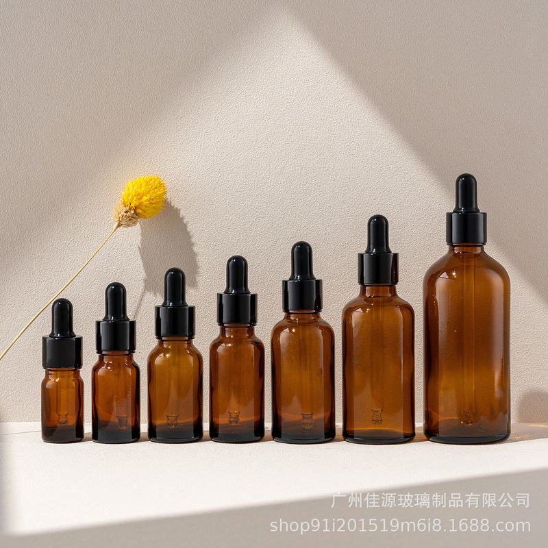 现货5ml-100ml棕色滴管瓶 30ml原液调配瓶 10ml茶色精油瓶 分装瓶|undefined