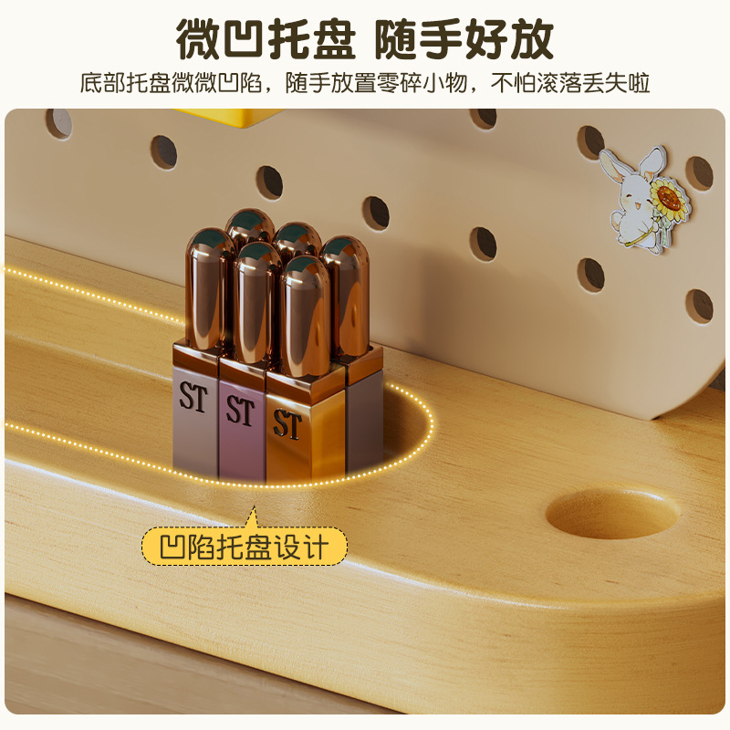 Escritorio, agujero, tablero, estante, vertical, sin perforación, hogar, escritorio de aprendizaje para niños, estación de trabajo, almacenamiento y acabado de escritorio