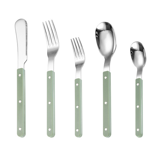 304 stainless steel cutlery handle, ABS rivet handle, marble steak knife, fork and spoon, butter knife, dessert spoon and fork