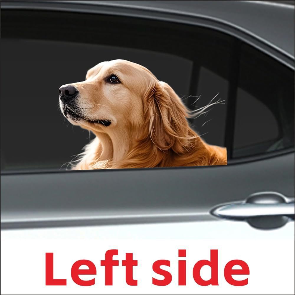 3D Cute Puppy Sticker Car, Window Waterproof Fun Animal Sticker, Pair_voghion.com