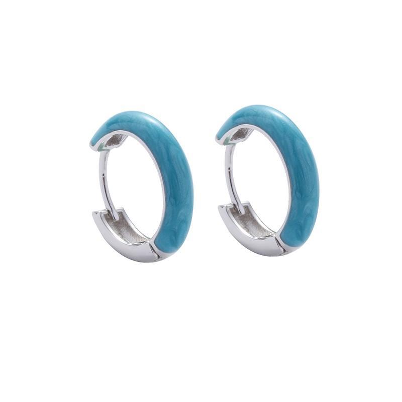 Blaue Designer Creolen Für Damen Und Herren Im Ins Style_voghion.com
