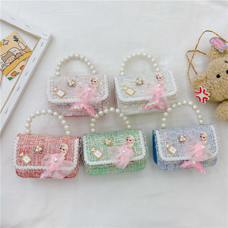 Bolso de los niños del verano de la nueva manera de La Perla de las niñas bolsa de mensajero oso Lindo bolso de las mujeres estilo de la princesa monedero de la moneda