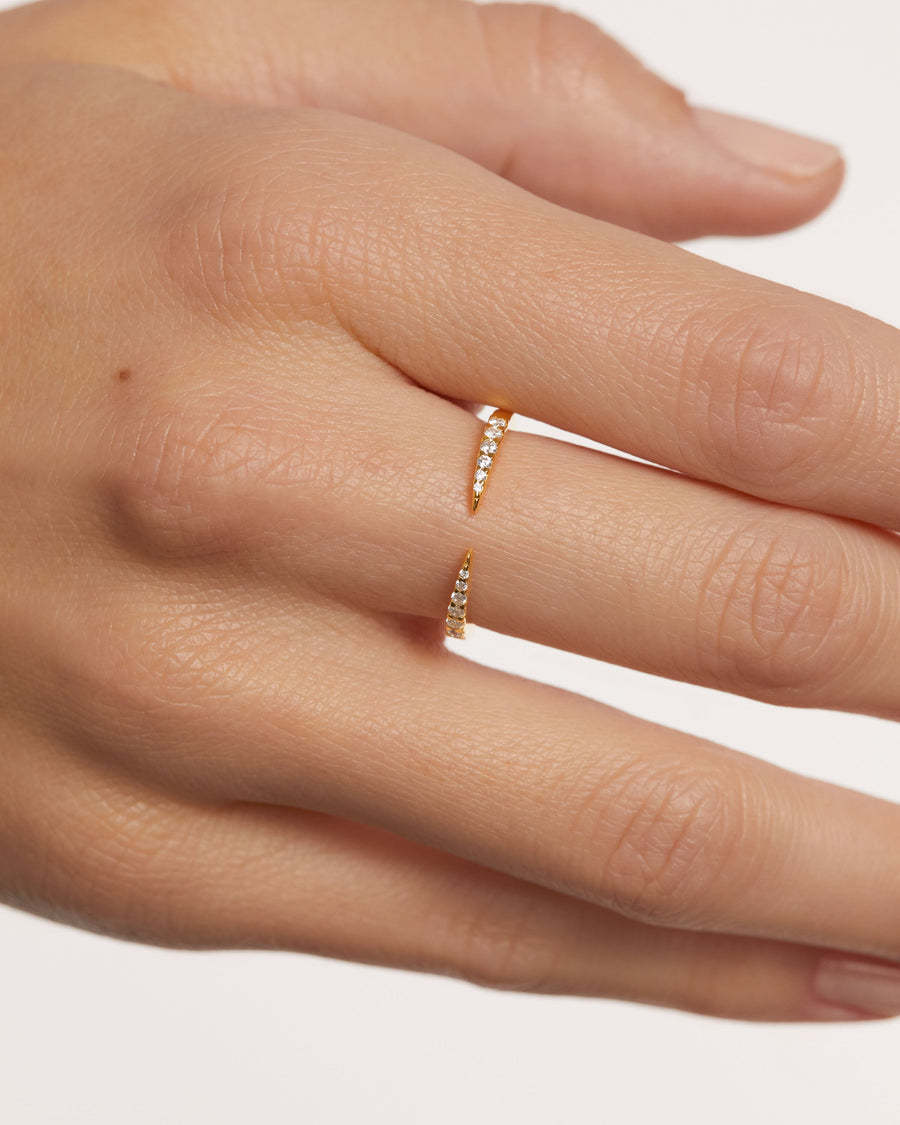 Daily, Date Occasion 18K Gold Plated 925 Sterling Silver Geometric Open Rings