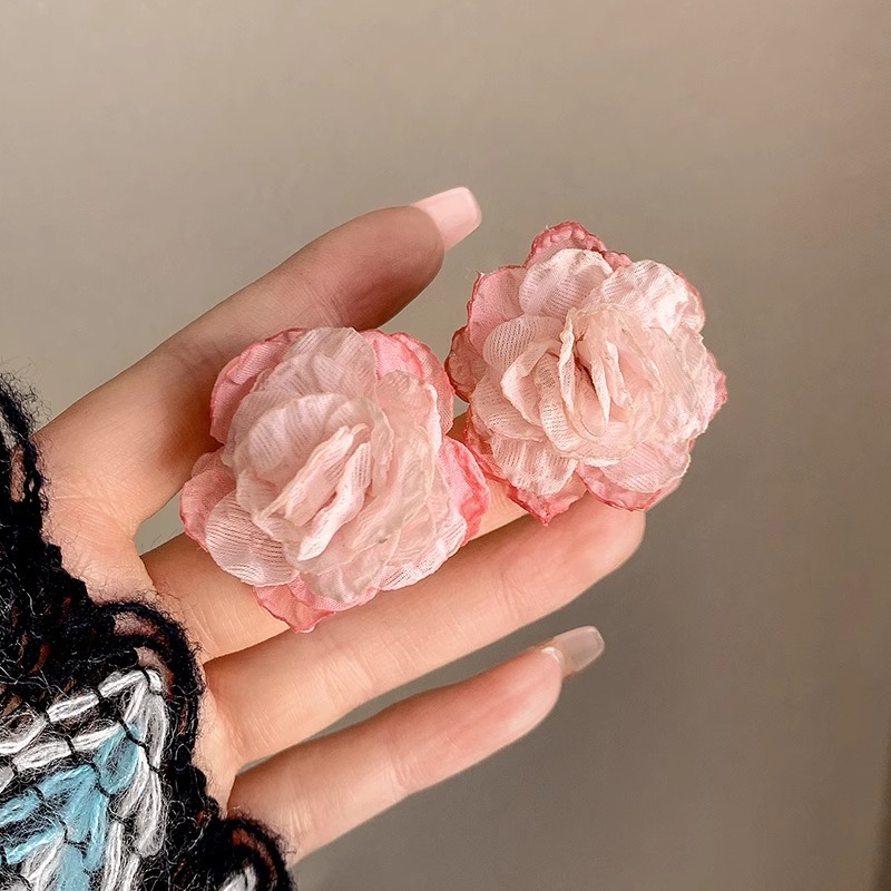 sku2_粉色花朵耳钉-952银针