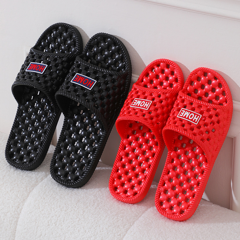 Bathroom Quick-Drying Leaking Slippers for Women's Dormitory Bathing Couples Home Indoor Hotel B&B Cut Out Drain Home Shoes