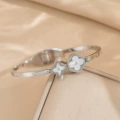 144 Flower Bracelet Steel Color