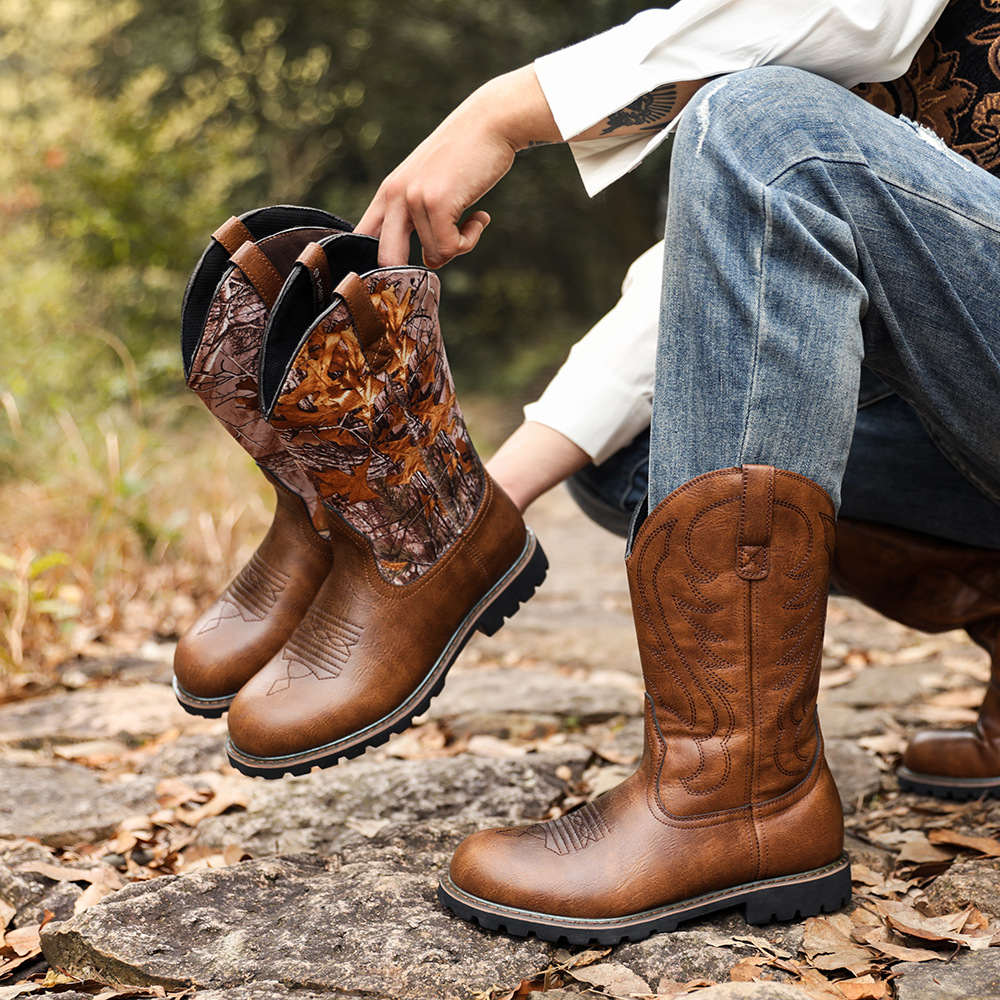 Big Tree elements Western cowboy boots for men_voghion.com