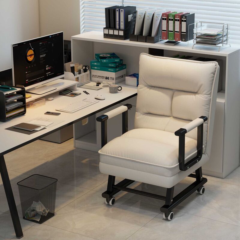 Recliner Folding Nap Chair Single Bed Lazy Office Sitting and Lying Dual-Use Computer Chair with Backrest