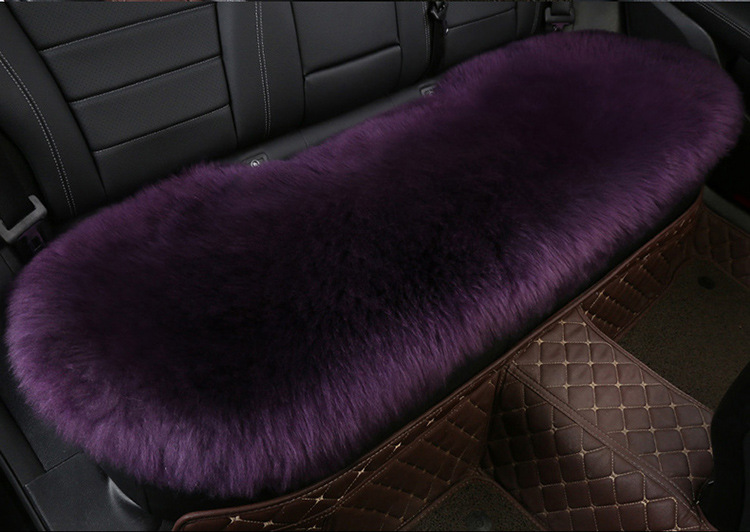 Car Winter Cushion Plush Cushion Three-piece Set Thickened Warm Fur Non-slip Integrated General Motors Cushion