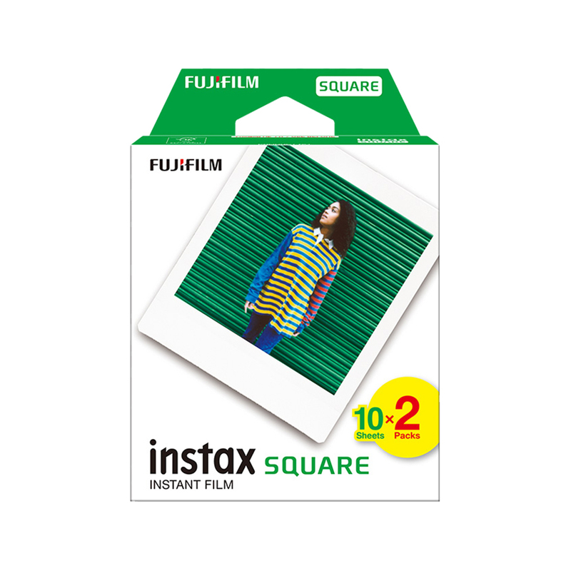 In Stock Fuji Instax Square Square White-Edged Photo Paper 20 Sheets Square Double Pack