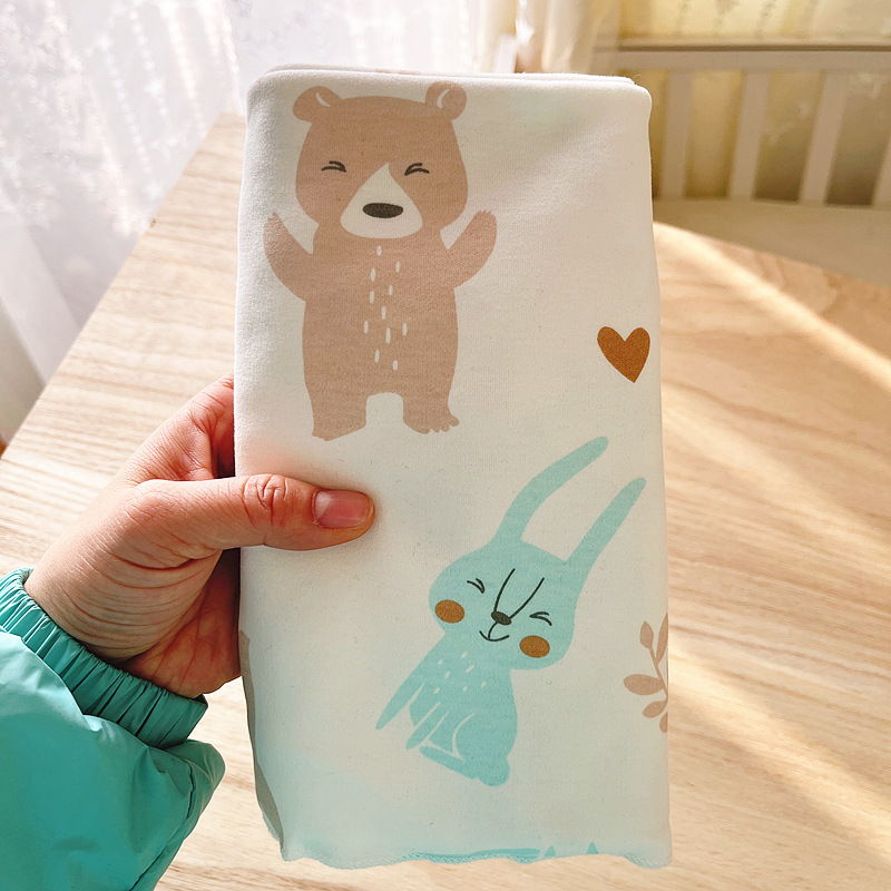 1 장 아기 랩 타월 포장 사랑 곰