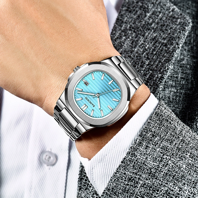 Men's quartz watches, swiss watch, fashionable trend steel belt, waterproof high quality men's watch