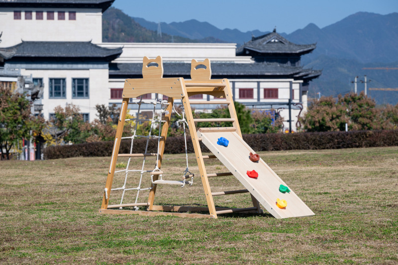 新しい子供用クライミングコンビネーション幼稚園ベビー遊び場屋外屋内コンビネーション大型無垢材クライミングフレーム|undefined