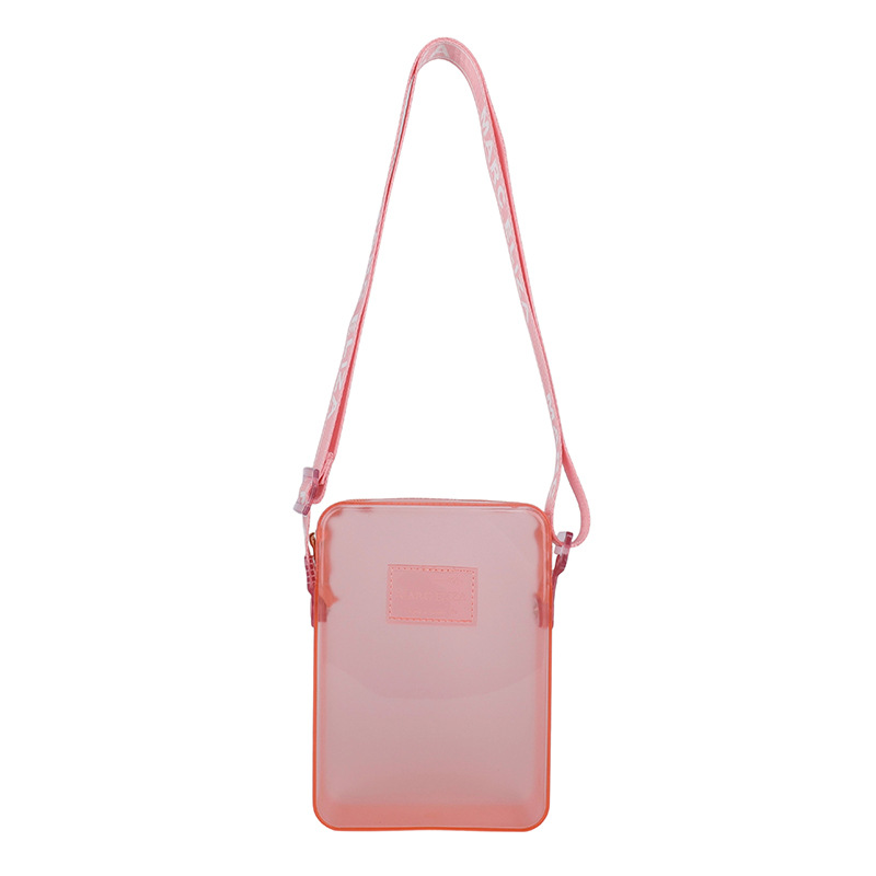 Bolso de teléfono móvil vertical de PVC transparente de alto valor para mujer 2025 nueva tendencia fuera de moda casual bolso de mensajero de un solo hombro