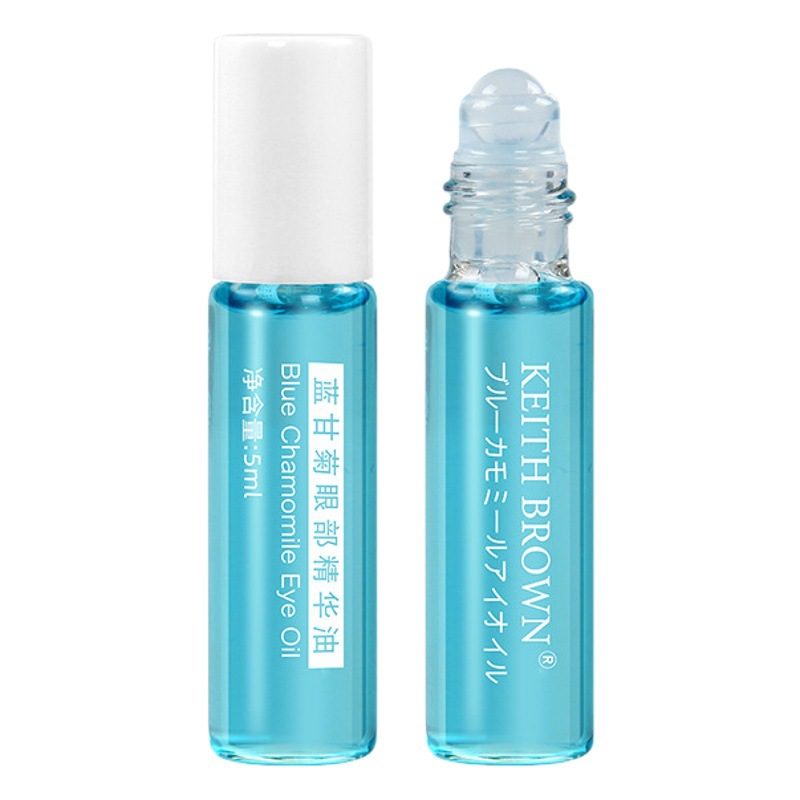 Blue Chamomile Eye Essence Oil Fades Fine Lines, Dark Circles, Eye Wrinkles, and Fat Particles, Multi-Effect Repairing Eye Essence Oil