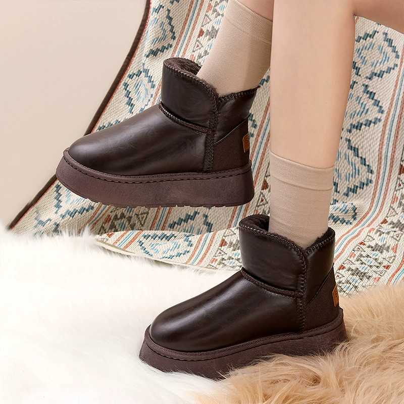 Winter keep warm low boots for leisure platform, shoes
