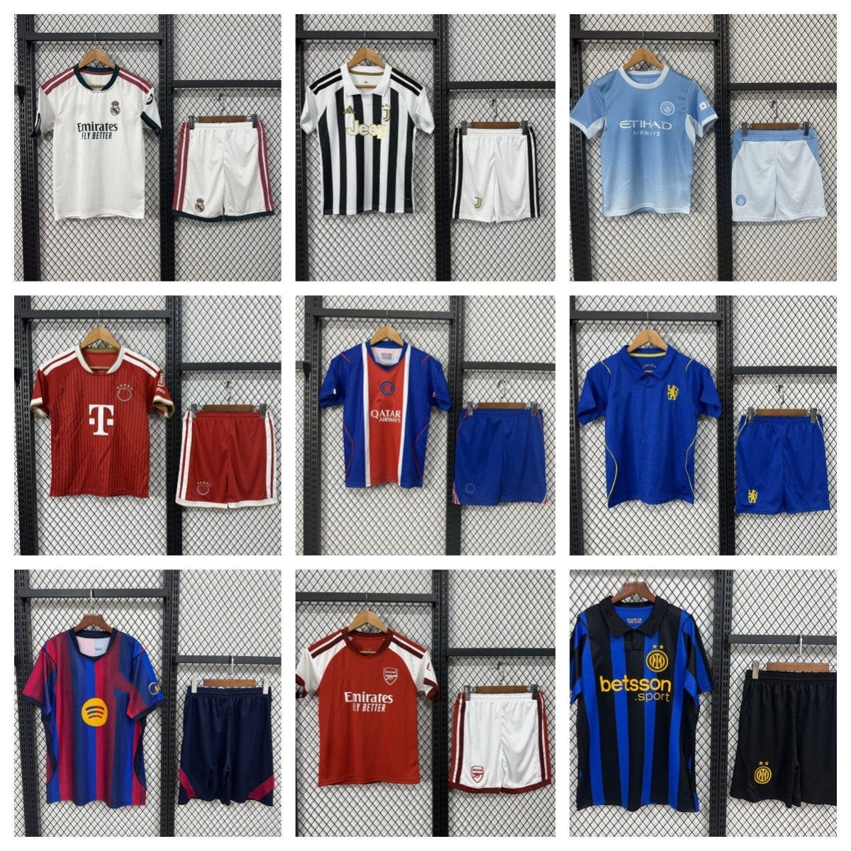 2627 nueva ropa infantil LWP París Real Madrid Juve Manchester United Chelsea camiseta ropa de fútbol ropa infantil