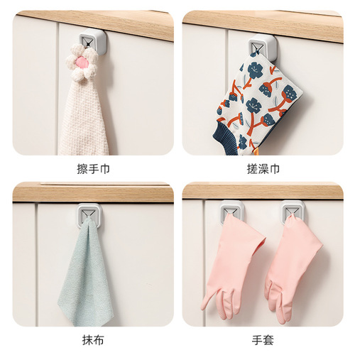 Rag plug kitchen hanging rag artifact towel rack punch-free storage hook clip hanging rod hand towel storage rack