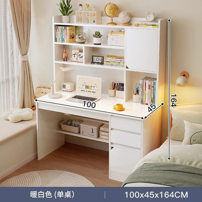 Nuevo escritorio de madera sólida estante en una librería combinada escritorio de escritorio de escritorio de escritorio dormitorio estudiantes simples