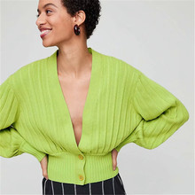 Sweater women's knitted coat pit strip versatile loose autum