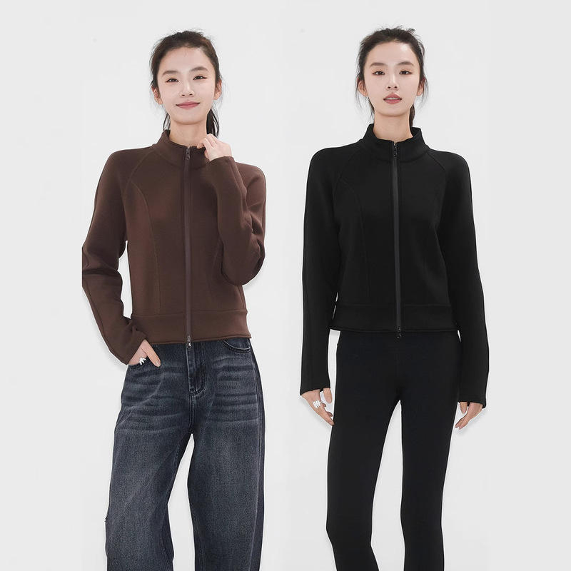 [Customized] Women's Clothing 26 New Styles of Stand-Up Collar Sweatshirt Jackets That Can Be Worn Outside, Slim-Fit Sports Style Design