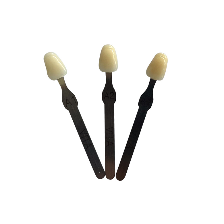 Materiales orales dentales transfronterizos Placa de comparación de colores de 16 colores Placa de comparación de colores de dientes Placa de comparación de colores de resina Placa de comparación de colores al por mayor