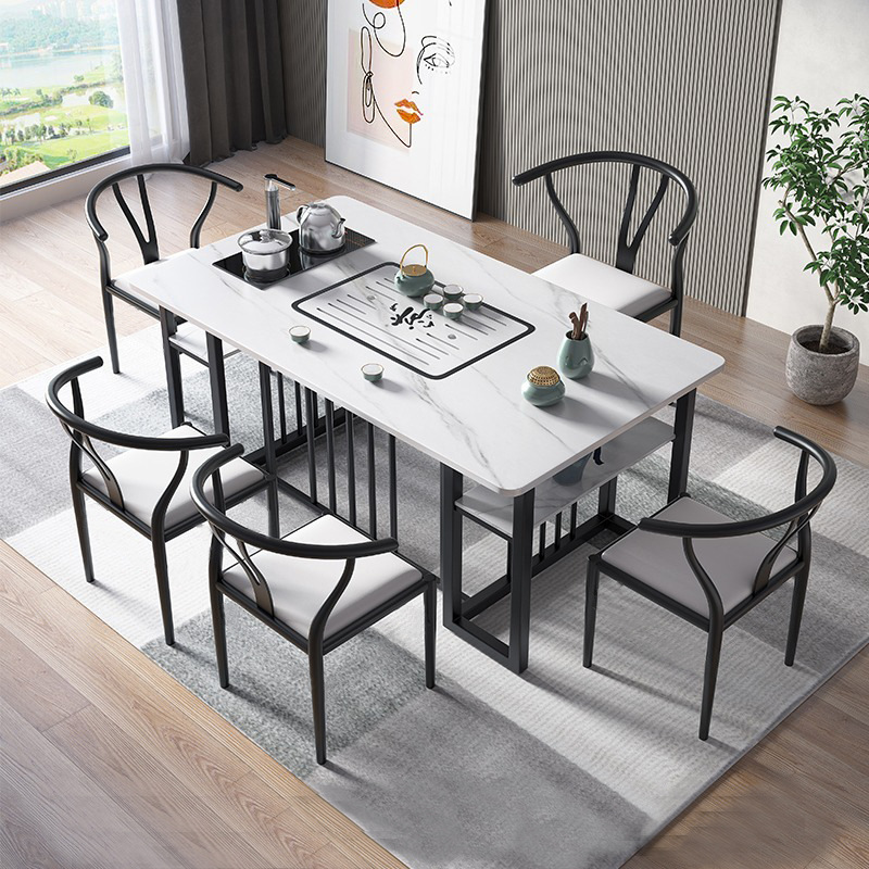 Mesa y silla de té de oficina de escritorio de roca