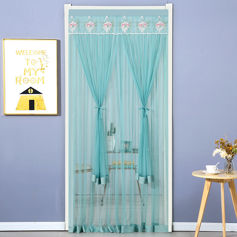 No-Drill Mosquito-Proof Door Curtain, Fabric Gauze Curtain, Bedroom Lace Door Curtain, Partition Privacy Screen, Hanging Double-Layer Curtain No-Drill Mosquito-Proof Door Curtain, Fabric Gauze Curtain, Bedroom Lace Door Curtain, Partition Privacy Screen, Hanging Double-Layer Curtain