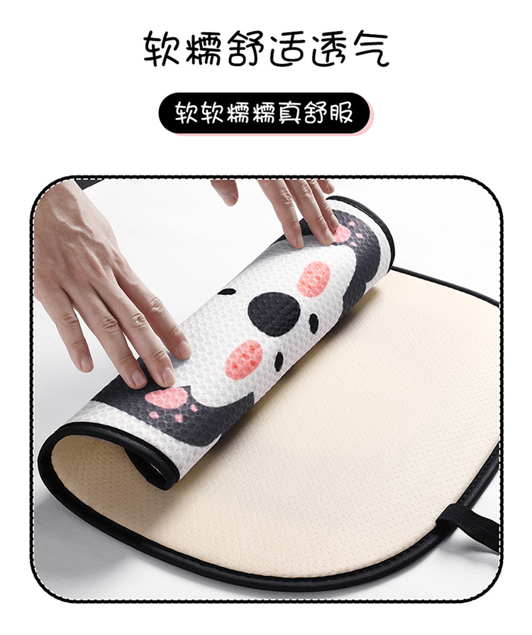 Car seat cushion four seasons universal seat cover simple cartoon half-bag seat cushion non-slip breathable rear single-piece seat cushion