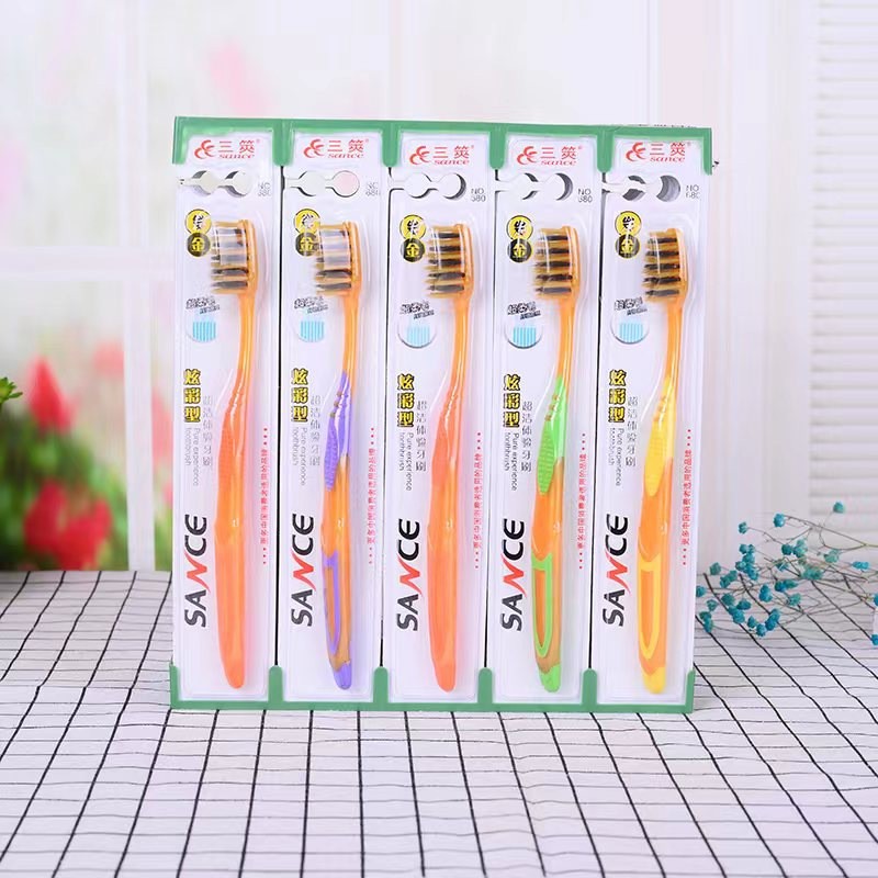 46 tipos de cepillo de dientes - 3 cepillo de dientes de pelo duro y suave para adultos al por mayor doméstico único limpio Yiwu productos al por mayor